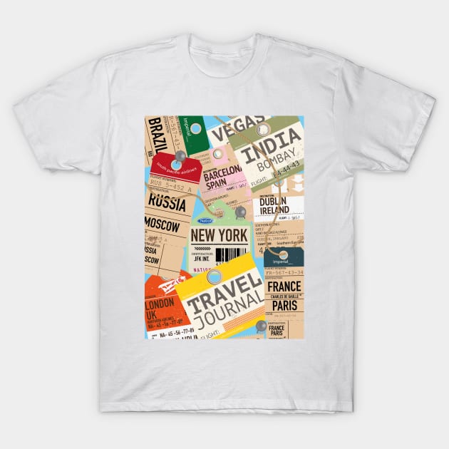 Travel Tickets T-Shirt by nickemporium1